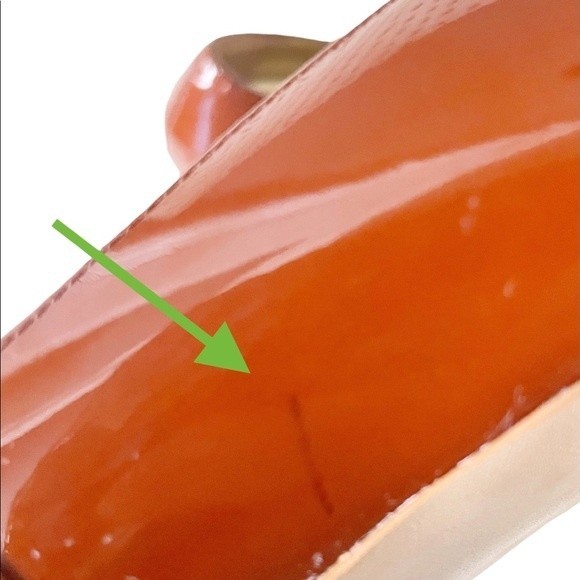 Marc Fisher Platform Peep Toe Heel Brown Patent Leather Dress Shoe Size 6.5 - Picture 9 of 13